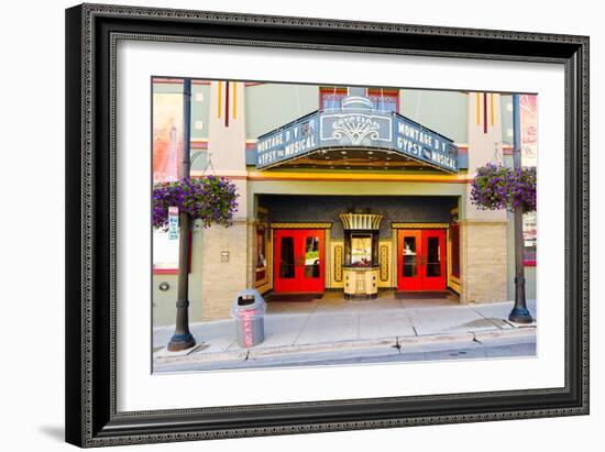 Facade of the Egyptian Theater, Main Street, Park City, Utah, USA-null-Framed Photographic Print