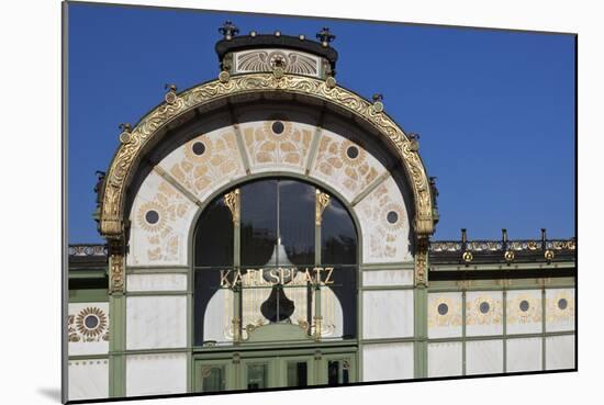 Facade of the Karlsplatz Pavilion Metropolitan Railway Station of 1898, Vienna, Austria-Julian Castle-Mounted Photo
