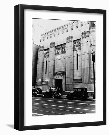 Facade of the Los Angeles Stock Exchange-null-Framed Photographic Print