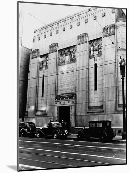 Facade of the Los Angeles Stock Exchange-null-Mounted Photographic Print