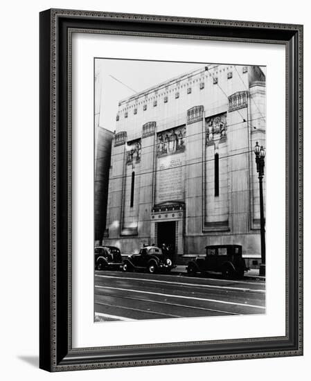 Facade of the Los Angeles Stock Exchange-null-Framed Photographic Print