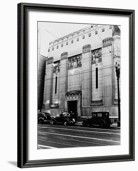 Facade of the Los Angeles Stock Exchange-null-Framed Photographic Print