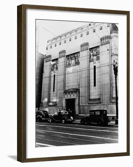 Facade of the Los Angeles Stock Exchange-null-Framed Photographic Print