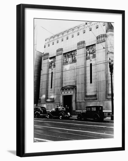 Facade of the Los Angeles Stock Exchange-null-Framed Photographic Print