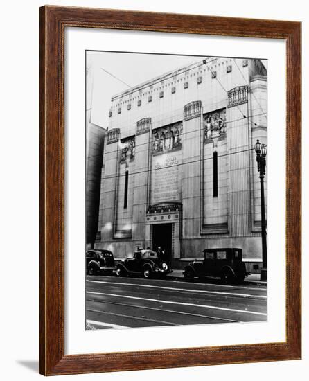 Facade of the Los Angeles Stock Exchange-null-Framed Photographic Print