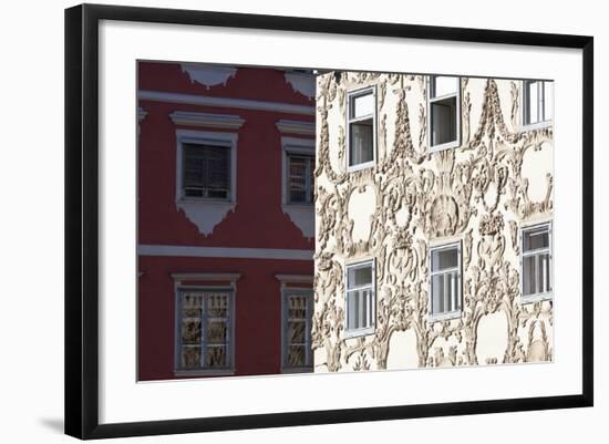 Facade of the Luegghaus Town House Hauptplatz Square-Julian Castle-Framed Photo