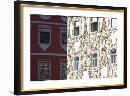 Facade of the Luegghaus Town House Hauptplatz Square-Julian Castle-Framed Photo