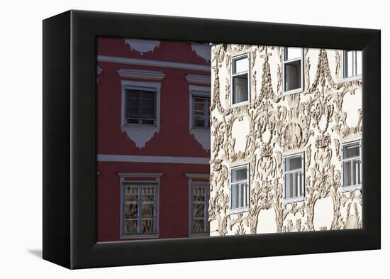 Facade of the Luegghaus Town House Hauptplatz Square-Julian Castle-Framed Stretched Canvas