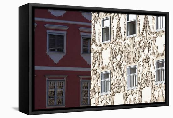 Facade of the Luegghaus Town House Hauptplatz Square-Julian Castle-Framed Stretched Canvas