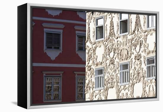 Facade of the Luegghaus Town House Hauptplatz Square-Julian Castle-Framed Stretched Canvas