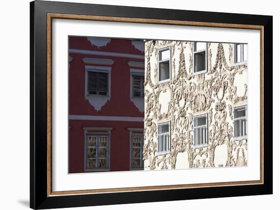 Facade of the Luegghaus Town House Hauptplatz Square-Julian Castle-Framed Photo