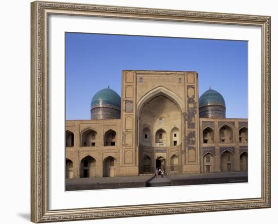 Facade of the Mir-I-Arab Madrasah, Bukhara, Uzbekistan, Central Asia-Upperhall-Framed Photographic Print