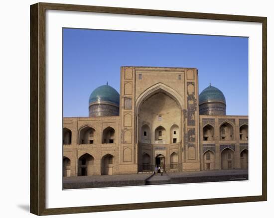 Facade of the Mir-I-Arab Madrasah, Bukhara, Uzbekistan, Central Asia-Upperhall-Framed Photographic Print