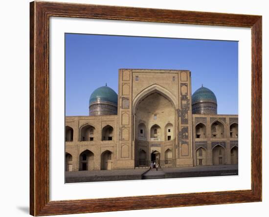 Facade of the Mir-I-Arab Madrasah, Bukhara, Uzbekistan, Central Asia-Upperhall-Framed Photographic Print