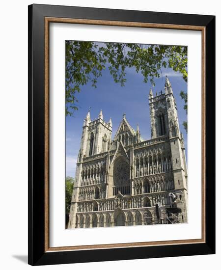 Facade of the Nidarosdomen Og Cathedral, Trondheim, Norway, Scandinavia, Europe-James Emmerson-Framed Photographic Print