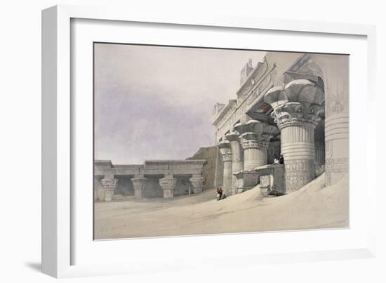 Facade of the Pronaos of the Temple of Edfou-David Roberts-Framed Giclee Print