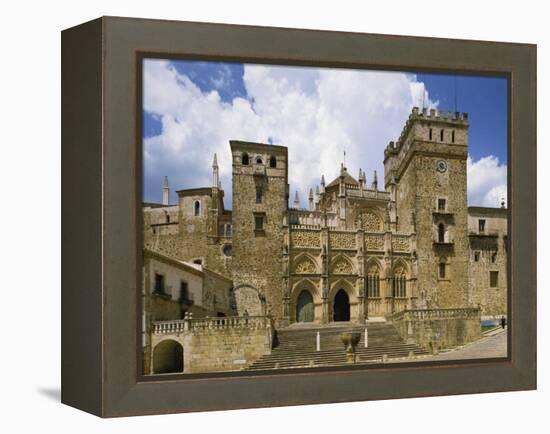 Facade of the Royal Monastery of Santa Maria De Guadalupe, Caceres Area, Extremadura, Spain-Michael Busselle-Framed Premier Image Canvas