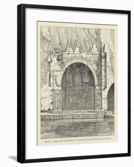 Facade of the Tagh-I-Bostan-null-Framed Giclee Print