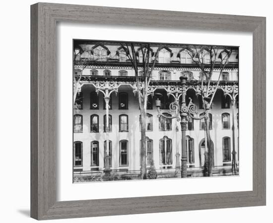 Facade of the United States Hotel-Walker Evans-Framed Photographic Print