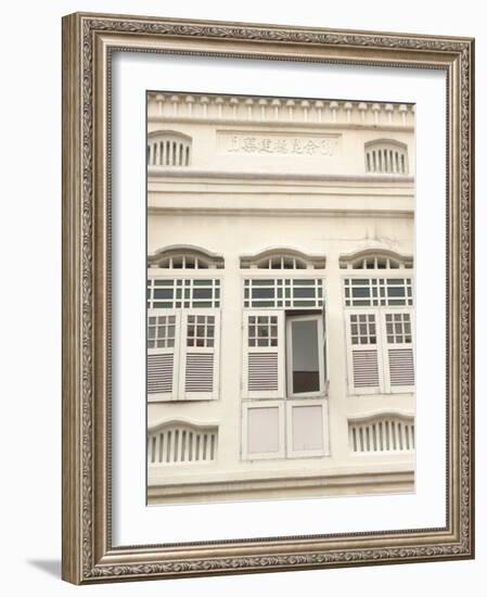 Facade of Traditional Singaporean Colonial Building, Little India, Singapore, Southeast Asia-Richard Nebesky-Framed Photographic Print