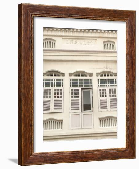 Facade of Traditional Singaporean Colonial Building, Little India, Singapore, Southeast Asia-Richard Nebesky-Framed Photographic Print