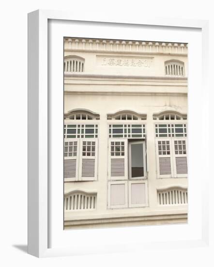 Facade of Traditional Singaporean Colonial Building, Little India, Singapore, Southeast Asia-Richard Nebesky-Framed Photographic Print