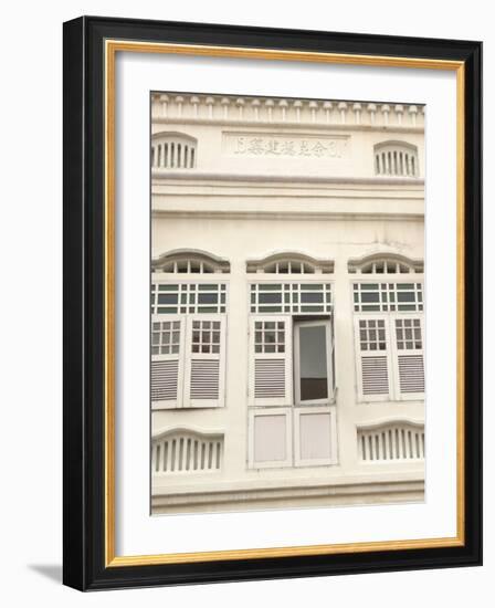 Facade of Traditional Singaporean Colonial Building, Little India, Singapore, Southeast Asia-Richard Nebesky-Framed Photographic Print