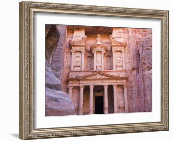 Facade of Treasury (Al Khazneh), Petra, Jordan-Keren Su-Framed Photographic Print