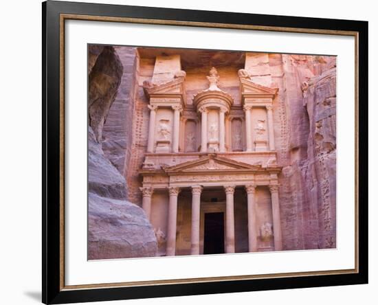 Facade of Treasury (Al Khazneh), Petra, Jordan-Keren Su-Framed Photographic Print