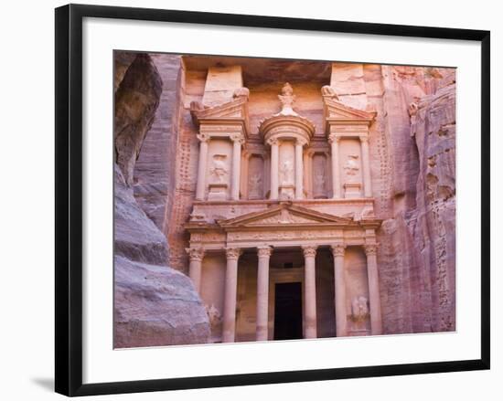 Facade of Treasury (Al Khazneh), Petra, Jordan-Keren Su-Framed Photographic Print