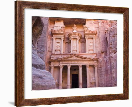 Facade of Treasury (Al Khazneh), Petra, Jordan-Keren Su-Framed Photographic Print