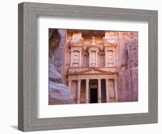 Facade of Treasury (Al Khazneh), Petra, Jordan-Keren Su-Framed Photographic Print