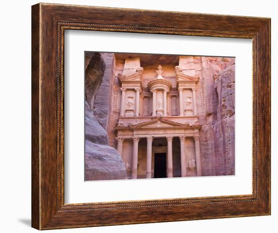 Facade of Treasury (Al Khazneh), Petra, Jordan-Keren Su-Framed Photographic Print