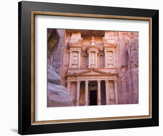 Facade of Treasury (Al Khazneh), Petra, Jordan-Keren Su-Framed Photographic Print