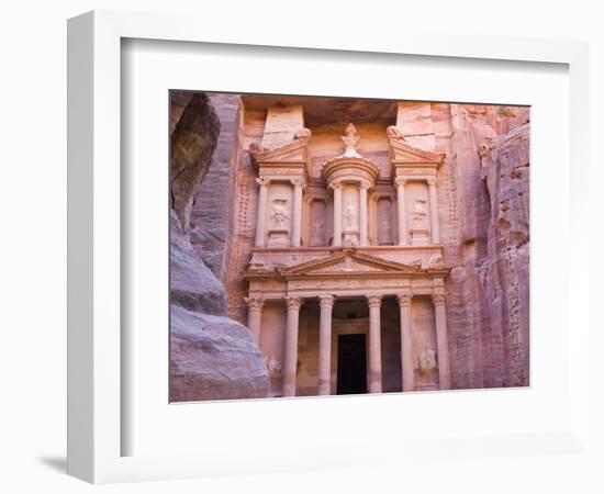 Facade of Treasury (Al Khazneh), Petra, Jordan-Keren Su-Framed Photographic Print