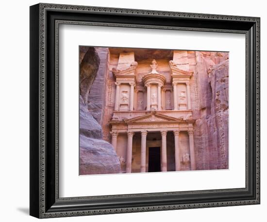 Facade of Treasury (Al Khazneh), Petra, Jordan-Keren Su-Framed Photographic Print