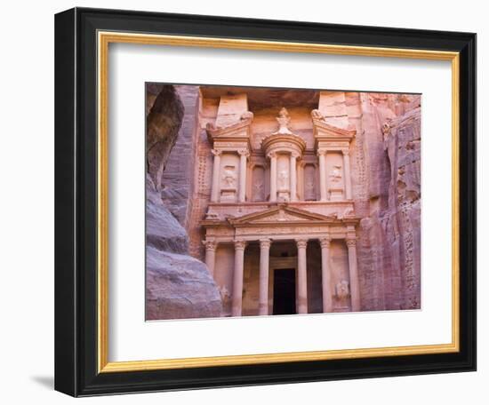 Facade of Treasury (Al Khazneh), Petra, Jordan-Keren Su-Framed Photographic Print