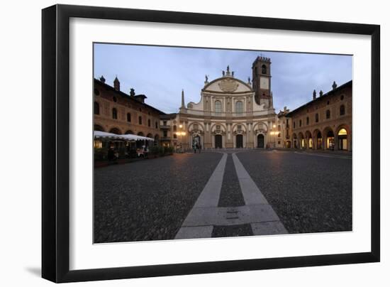 Facade of Vigevano Cathedral (1680)-null-Framed Photographic Print