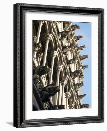 Facade with False Gargoyles, Eglise Notre-Dame, Dijon, Burgundy, France-Adam Woolfitt-Framed Photographic Print