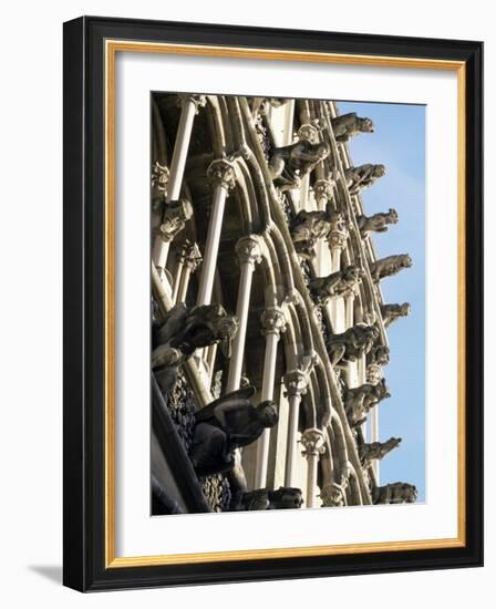 Facade with False Gargoyles, Eglise Notre-Dame, Dijon, Burgundy, France-Adam Woolfitt-Framed Photographic Print