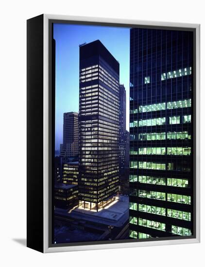 Facades of Seagram Building Designed by Ludwig Miles Van Der Rohe and Lever House-Andreas Feininger-Framed Premier Image Canvas