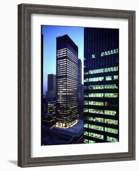 Facades of Seagram Building Designed by Ludwig Miles Van Der Rohe and Lever House-Andreas Feininger-Framed Photographic Print