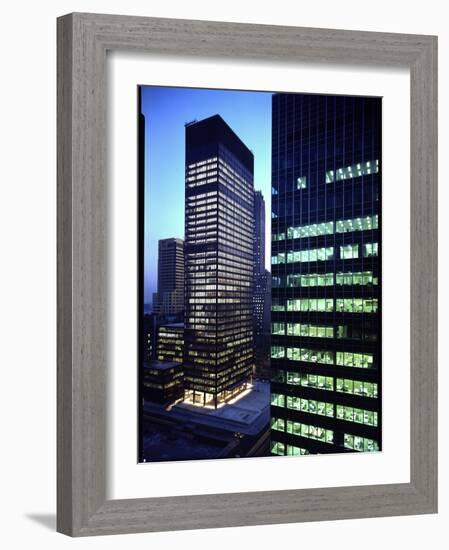 Facades of Seagram Building Designed by Ludwig Miles Van Der Rohe and Lever House-Andreas Feininger-Framed Photographic Print