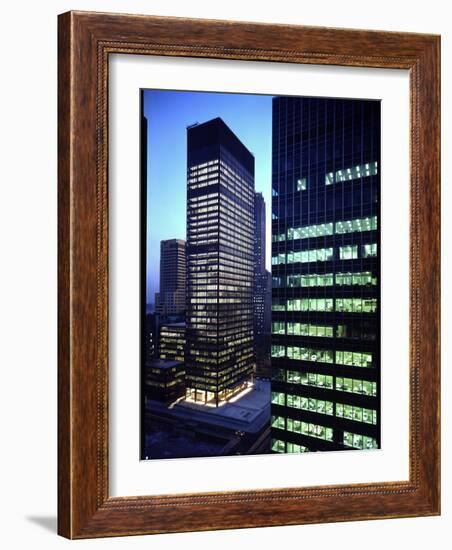 Facades of Seagram Building Designed by Ludwig Miles Van Der Rohe and Lever House-Andreas Feininger-Framed Photographic Print