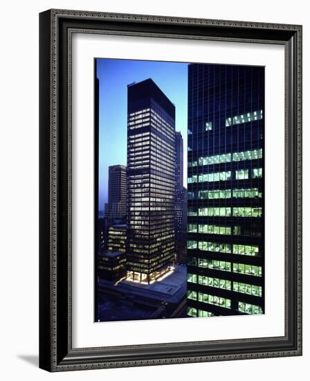 Facades of Seagram Building Designed by Ludwig Miles Van Der Rohe and Lever House-Andreas Feininger-Framed Photographic Print