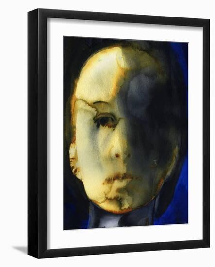 Face, 2021 (W/C on Arches)-Graham Dean-Framed Giclee Print