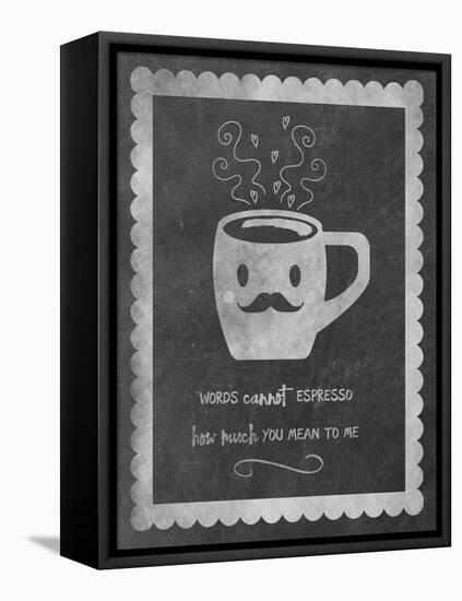 Face Coffee-Erin Clark-Framed Premier Image Canvas