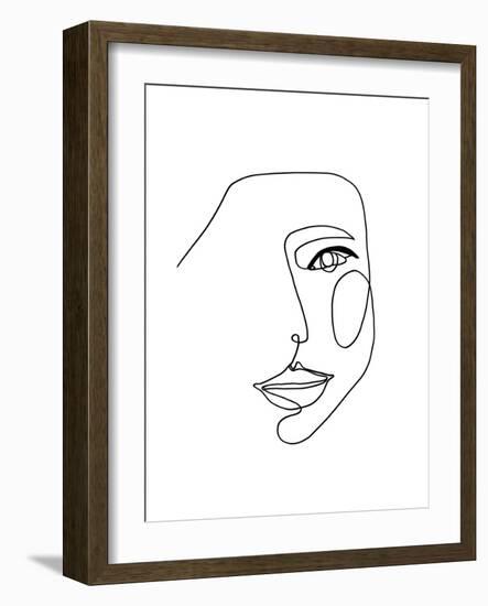 Face Line 1-Design Fabrikken-Framed Art Print