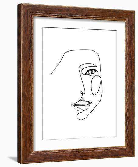 Face Line 1-Design Fabrikken-Framed Art Print