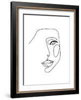 Face Line 1-Design Fabrikken-Framed Art Print